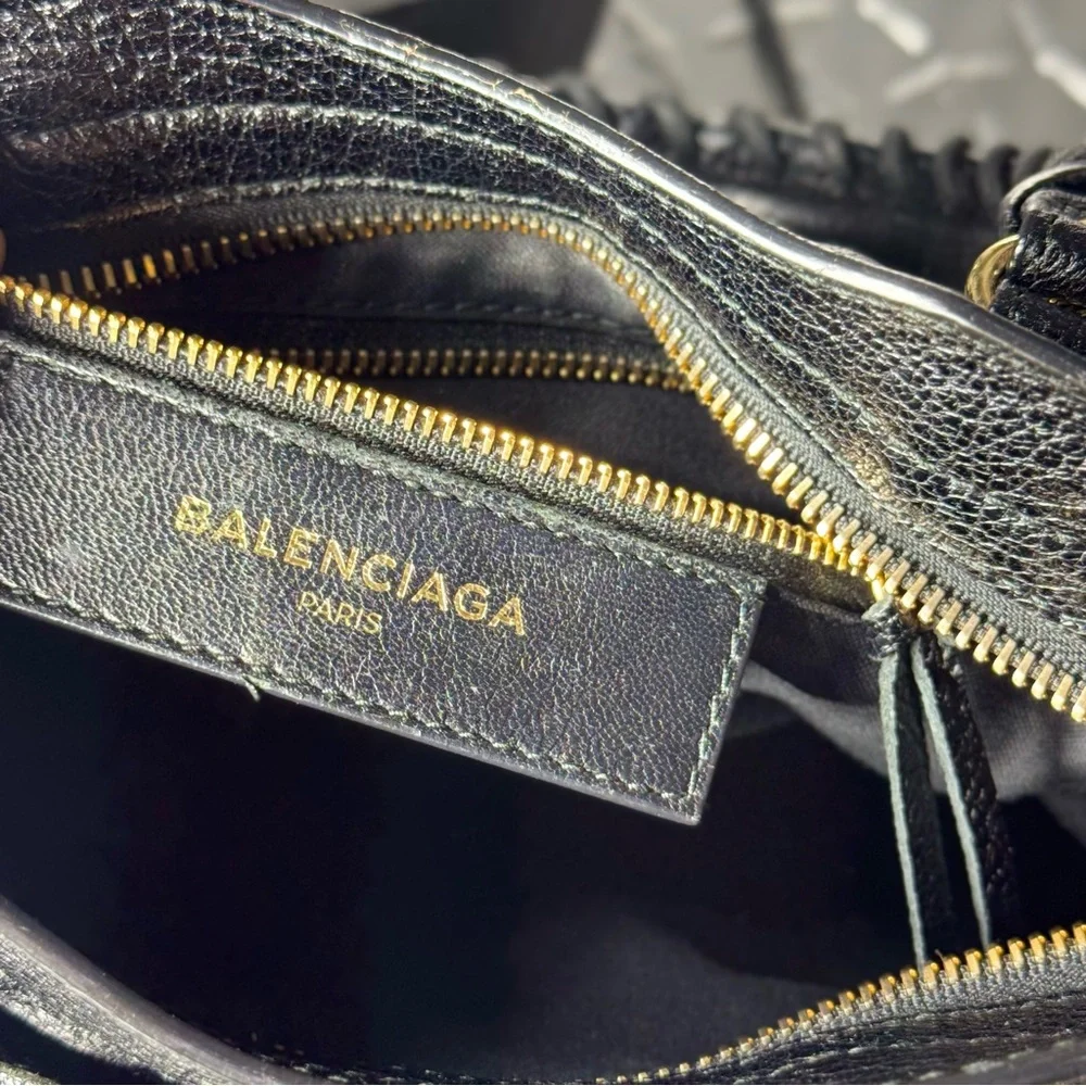 Balenciaga Metallic Edge Classic Moto Mini City Bag in Black GHW - Picture 10 of 11